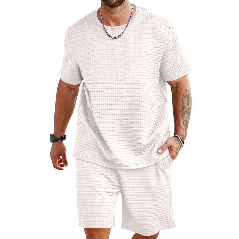 Buycenter Casual Sports Suit - Solid Color T-Shirt & Shorts Set - Buy Center US