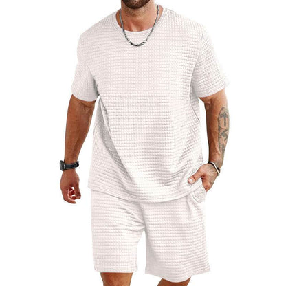 Buycenter Casual Sports Suit - Solid Color T-Shirt & Shorts Set - Buy Center US