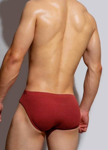 Buycenter Men's Simple Metal Label Briefs - Modal, Low Waist Underwear - Buy Center US