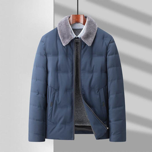 Buycenter Detachable Wool Lapel Business Jacket for Middle-Aged Men - Buy Center US
