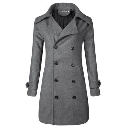 Buycenter Plus Size Double Breasted Trench Coat - Stylish Winter Outerwear - Buy Center US