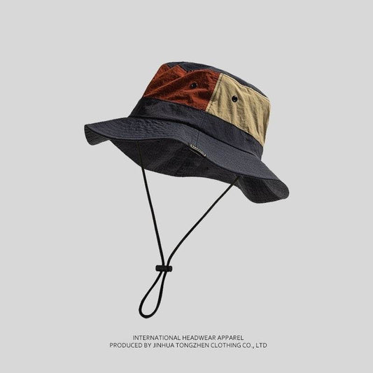 Colorblock Bucket Hat for Hiking & Camping - Unisex Sun Protection - Buy Center US