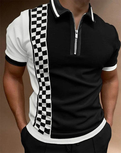 Casual Print Polo Shirt - Fashion Loose Lapel T-Shirt in Various Sizes - Buy Center US