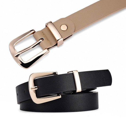 Buycenter Elegant Candy Color Belt - Fashionable Gold Buckle Accessory - Buy Center US
