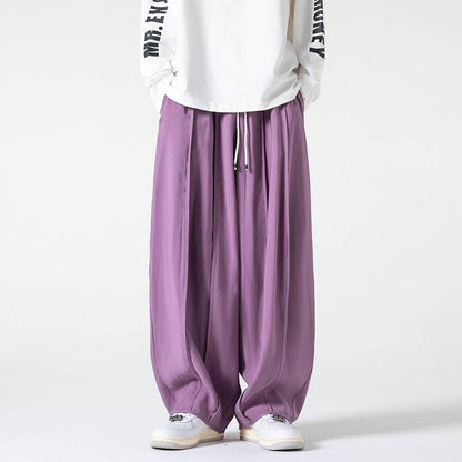 Men's Loose Wide Leg Cargo Bloomers - Solid Color, Multiple Sizes Available - Buy Center US