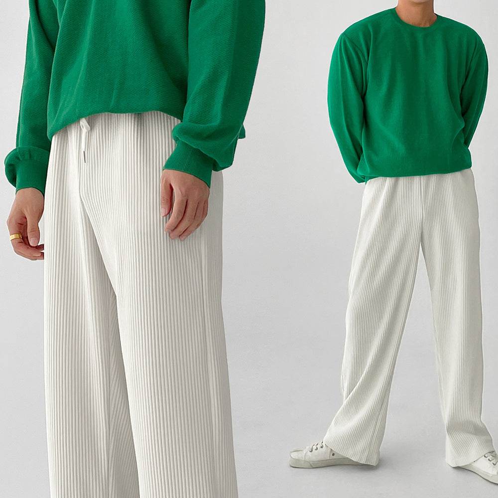 Wide Leg Casual Sports Trousers for Men - Comfortable & Stylish Fit - Buy Center US