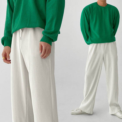 Wide Leg Casual Sports Trousers for Men - Comfortable & Stylish Fit - Buy Center US