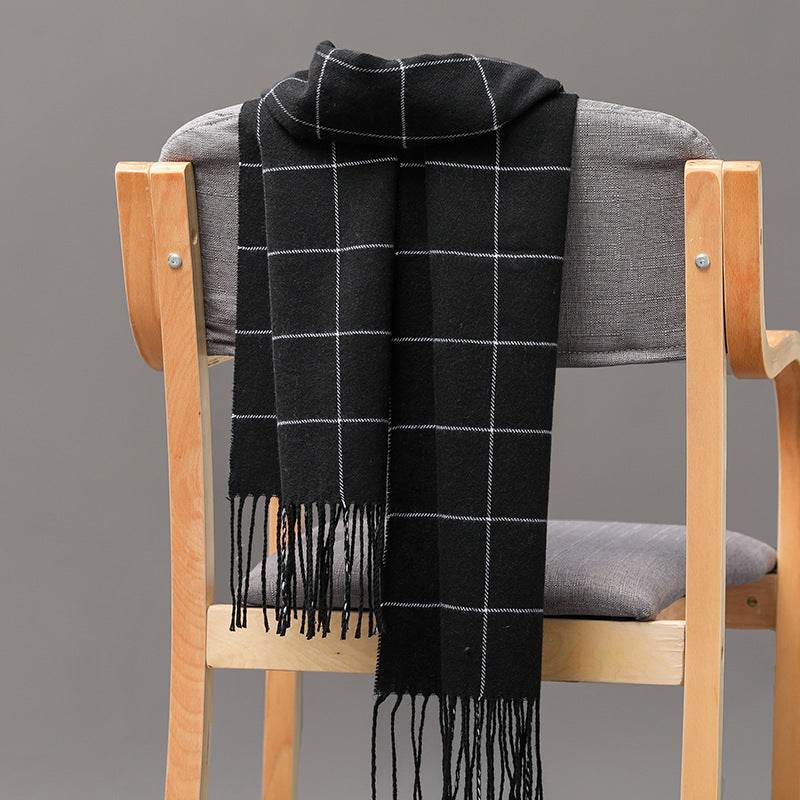 Buycenter British Plaid Cashmere Tassel Scarf for Couples & Kids - Buy Center US