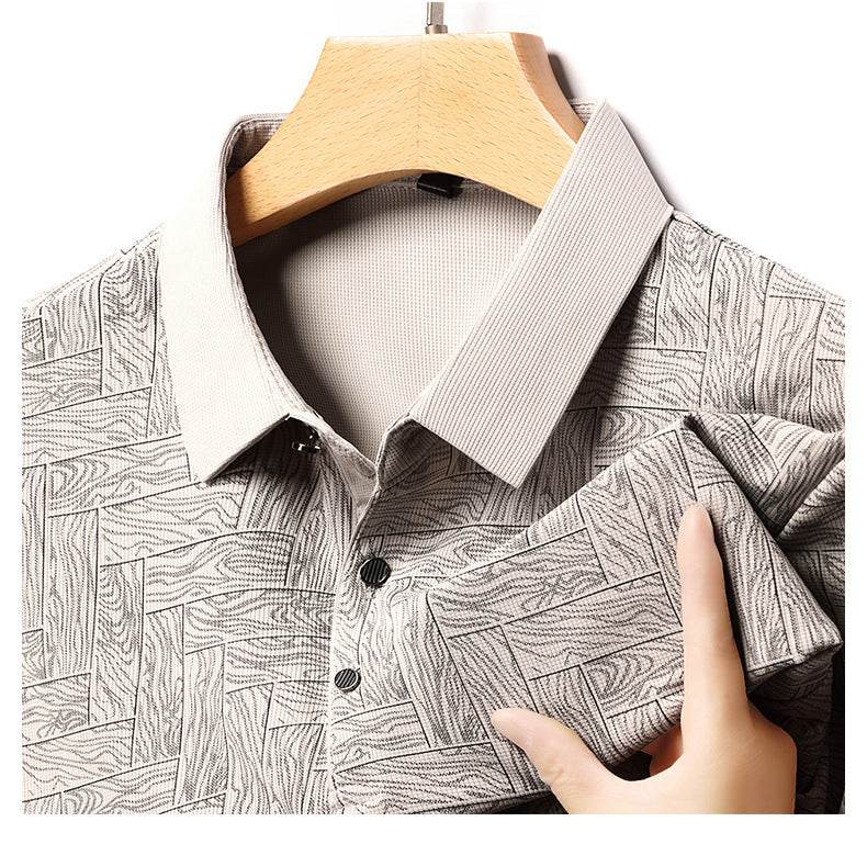 Buycenter Men's Ice Silk Casual Short Sleeve - Stylish & Versatile Fashion - Buy Center US
