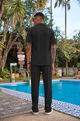 Buycenter Loose Short-Sleeved Trousers Leisure Suit - Multiple Colors Available - Buy Center US