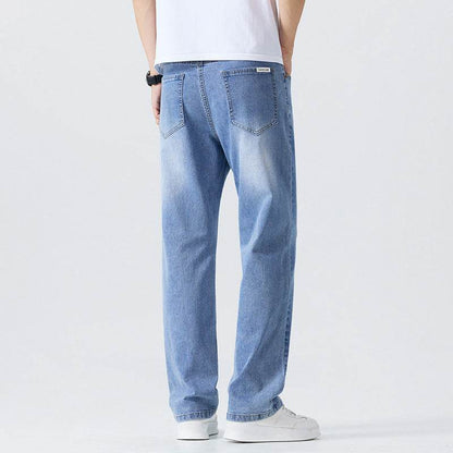 Buycenter Light Blue Jeans for Men - Mid Waist, Straight-Leg Style - Buy Center US