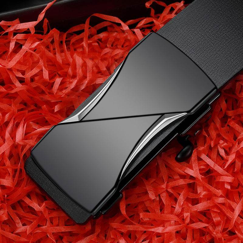 Buycenter Men's Genuine Leather Automatic Buckle Belt - Stylish & Durable - Buy Center US