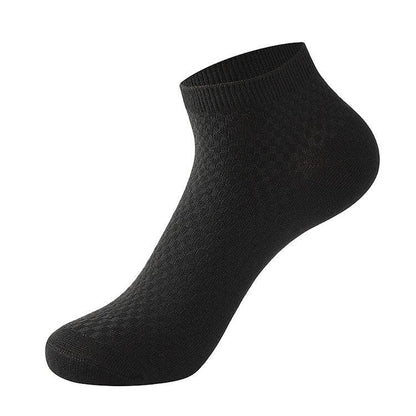 Buycenter Men's Ankle Socks - Bamboo Fiber, Plaid, Short Tube Design - Buy Center US