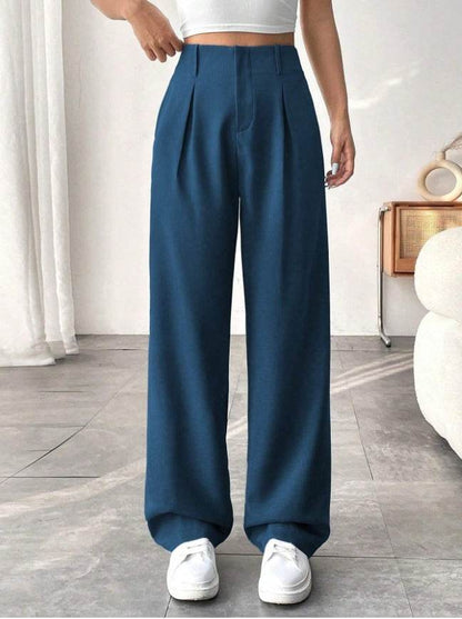 High Waist Wide Leg Leisure Suit Pants for Women - Versatile Autumn & Winter Styles - Buy Center US