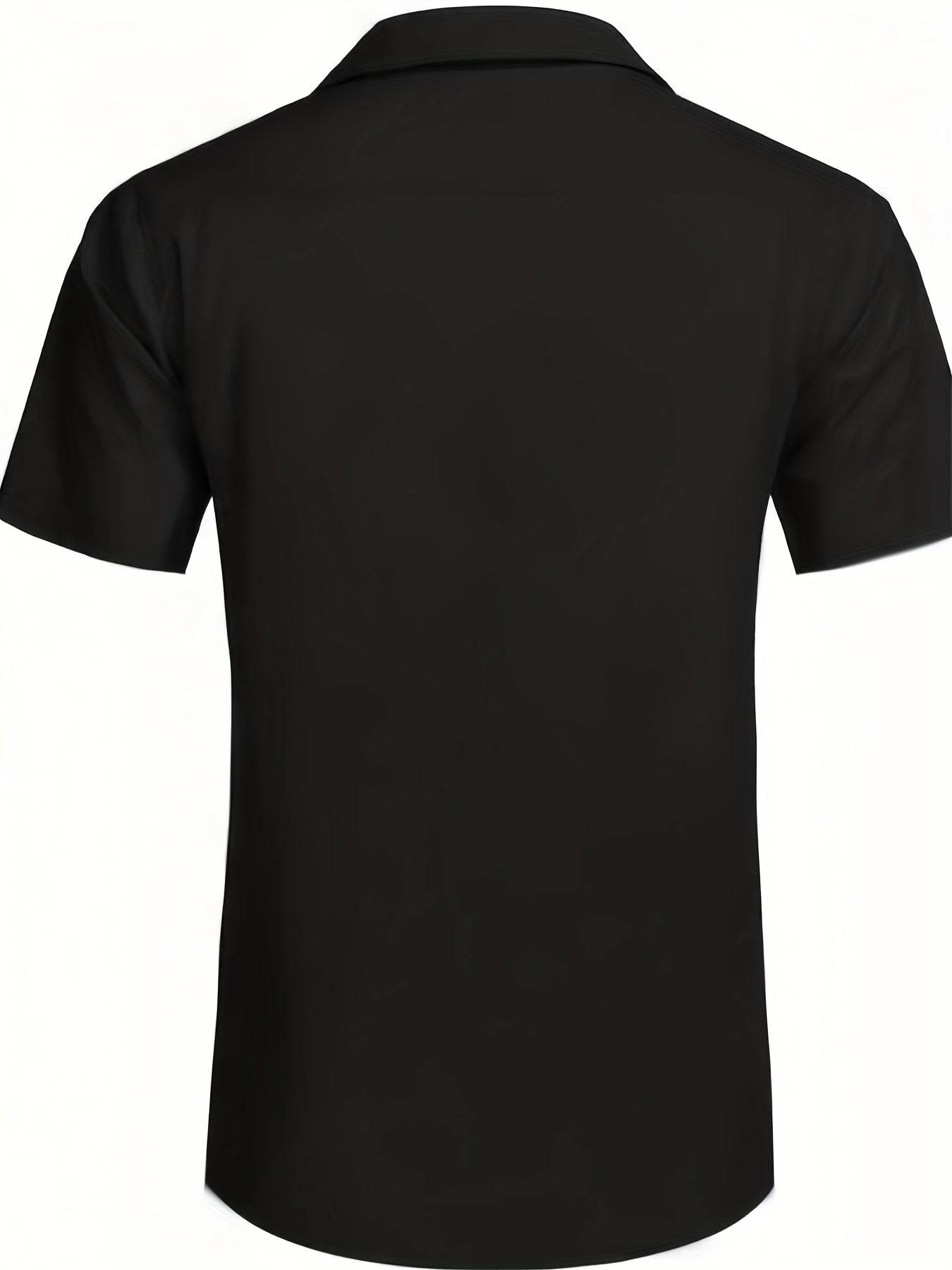 Men's Casual Outdoor Polyester Tops - Lapel Collar, All-Season Fit - Buy Center US