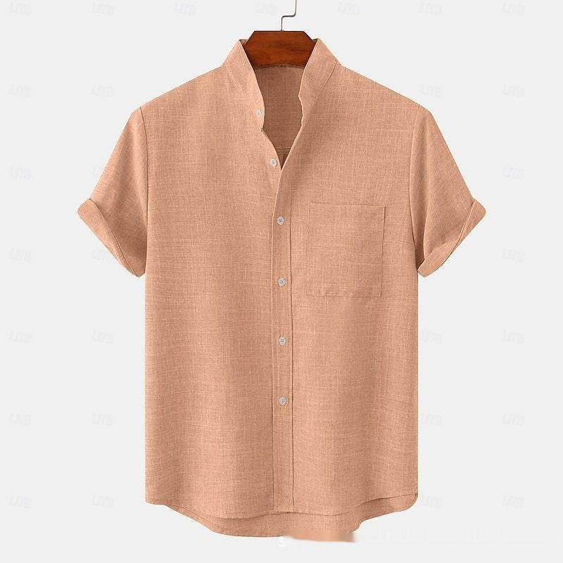 Buycenter Men's Beach Striped Casual Shirt - Loose Fit, Cartoon Design - Buy Center US