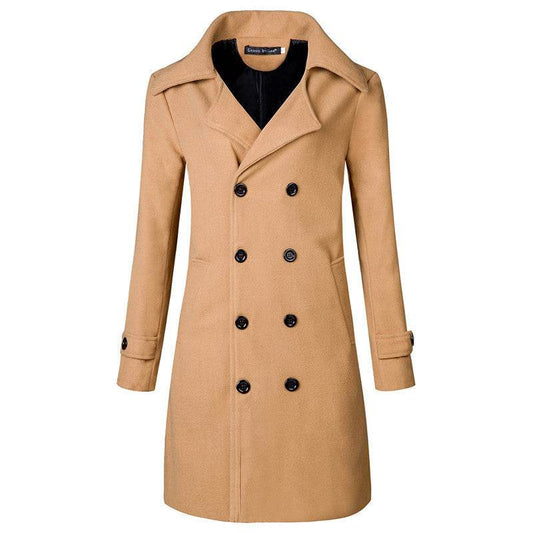 Buycenter Plus Size Double Breasted Trench Coat - Stylish Winter Outerwear - Buy Center US