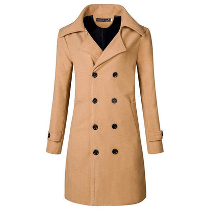Buycenter Plus Size Double Breasted Trench Coat - Stylish Winter Outerwear - Buy Center US
