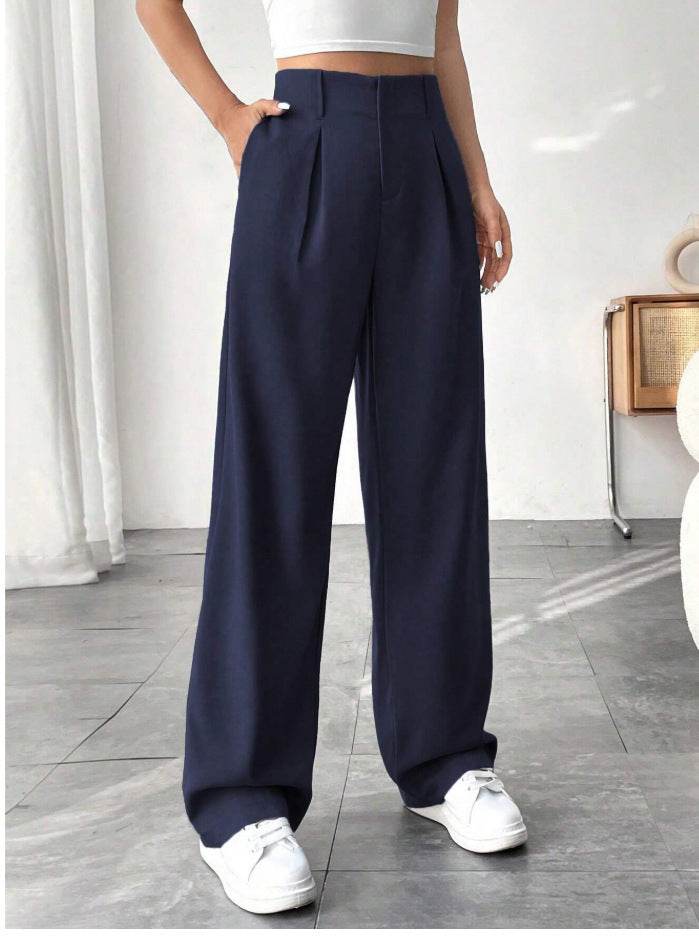 High Waist Wide Leg Leisure Suit Pants for Women - Versatile Autumn & Winter Styles - Buy Center US