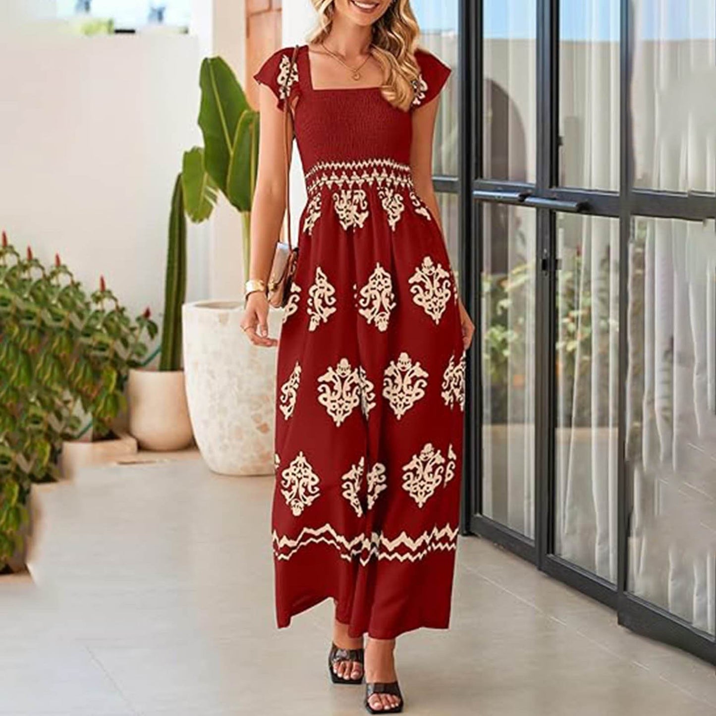 Vintage Bohemian Jumpsuit Suspender Pants - Wide Leg, Sleeveless Design - Buy Center US