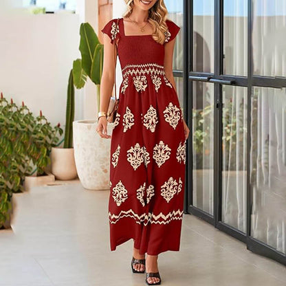 Vintage Bohemian Jumpsuit Suspender Pants - Wide Leg, Sleeveless Design - Buy Center US