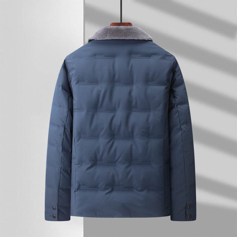 Buycenter Detachable Wool Lapel Business Jacket for Middle-Aged Men - Buy Center US
