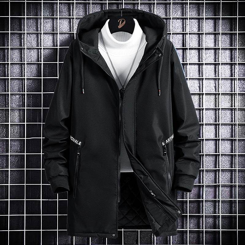 Trendy Men's Hooded Trench Coat - All-Matching Spring & Autumn Style - Buy Center US