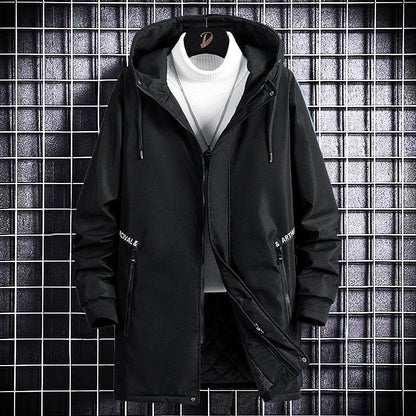 Trendy Men's Hooded Trench Coat - All-Matching Spring & Autumn Style - Buy Center US