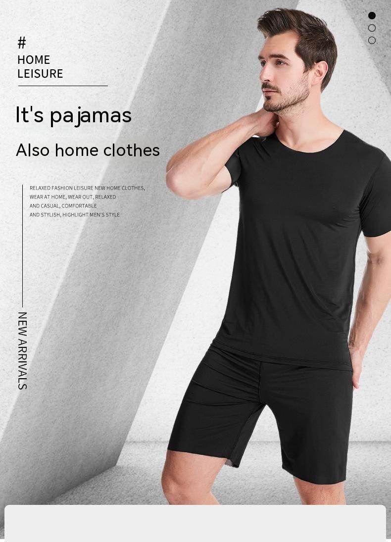 Buycenter Men's Summer Home Wear Suit - Short Sleeve & Shorts Set - Buy Center US