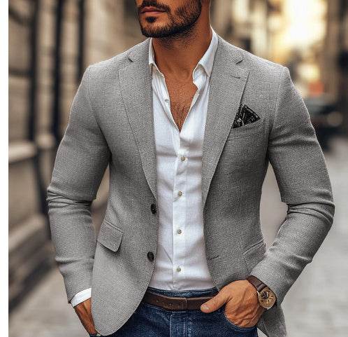 Buycenter Men's Striped Blazer - Casual Slim Fit Jacket for Every Occasion - Buy Center US
