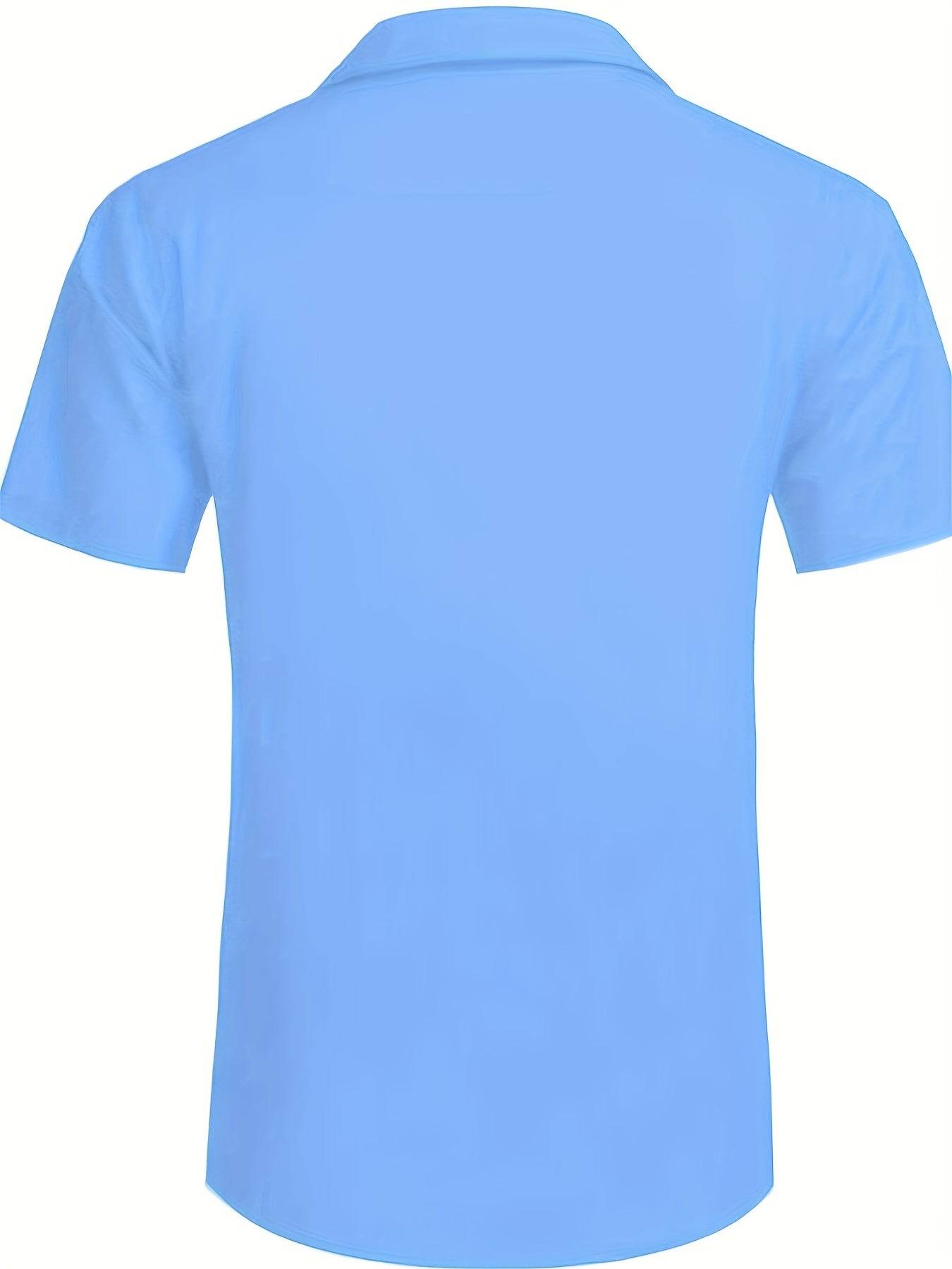 Men's Casual Outdoor Polyester Tops - Lapel Collar, All-Season Fit - Buy Center US