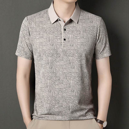 Buycenter Men's Ice Silk Casual Short Sleeve - Stylish & Versatile Fashion - Buy Center US