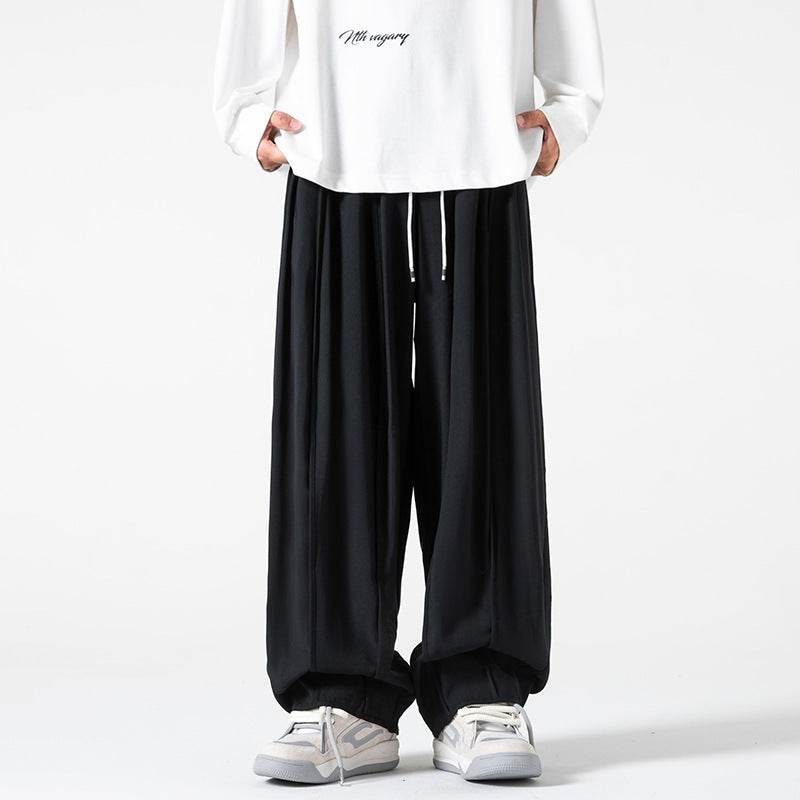 Men's Loose Wide Leg Cargo Bloomers - Solid Color, Multiple Sizes Available - Buy Center US