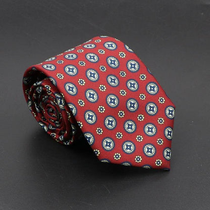 Buycenter Super Soft Silk Ties - 75mm Bohemian Necktie for Men - Buy Center US