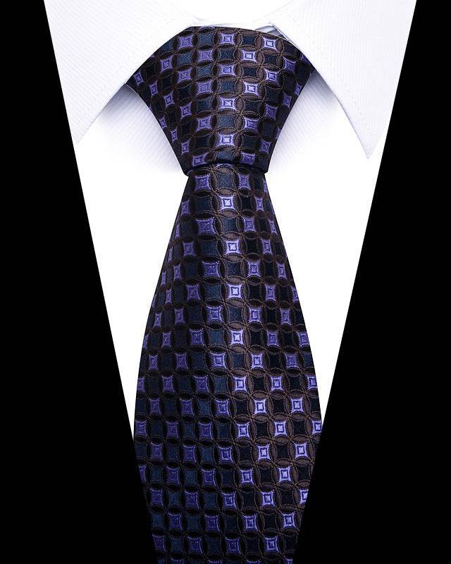 Buycenter 8cm Striped Tie - High-Quality Polyester for Professional Styling - Buy Center US