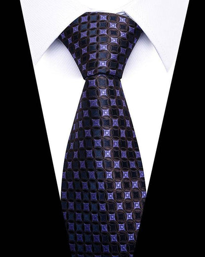 Buycenter 8cm Striped Tie - High-Quality Polyester for Professional Styling - Buy Center US