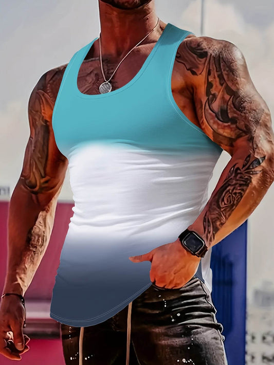 Trendy Men's Casual Tie-Dye Tank Top - Comfortable Summer Fashion - Buy Center US