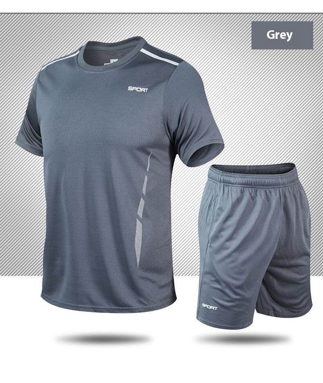 Buycenter Men's Loose Fitness Suit - Casual Short Sleeve Summer Wear - Buy Center US