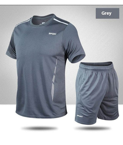 Buycenter Men's Loose Fitness Suit - Casual Short Sleeve Summer Wear - Buy Center US