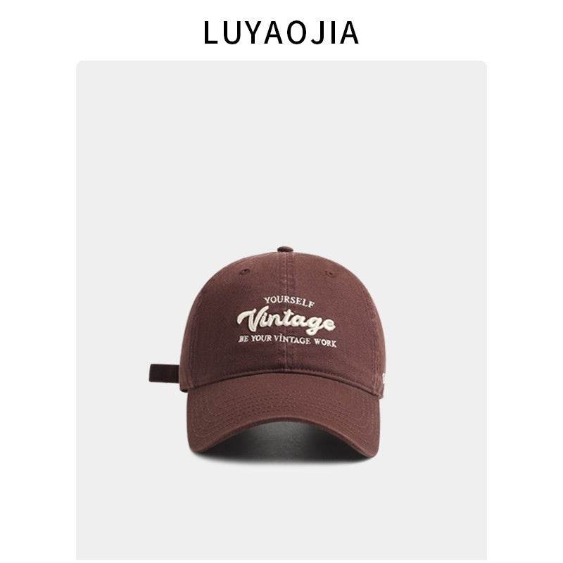 Casual Letter Embroidery Baseball Hat for Men - Vintage Cotton Styles - Buy Center US