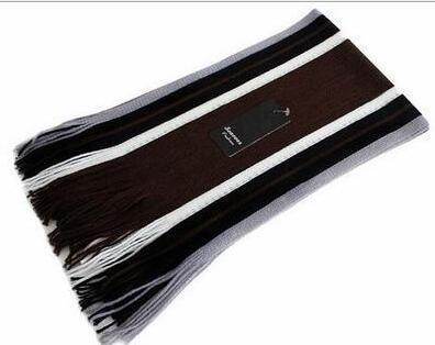 Buycenter Men's Striped Scarf - Korean Style, Medium Length, Warm - Buy Center US