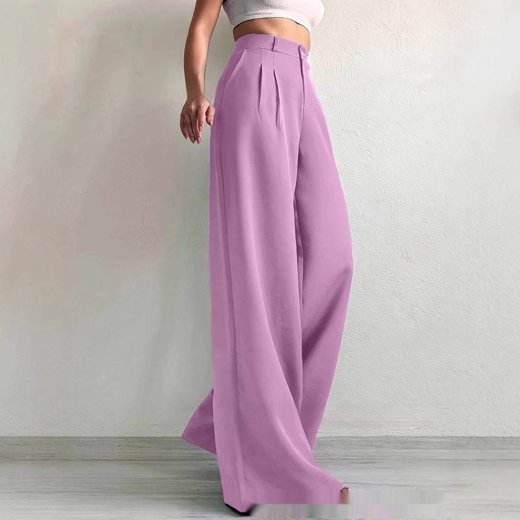 Elegant Bootcut Trousers - Solid Color Formal Pants for Every Occasion - Buy Center US