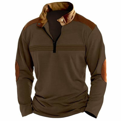 Buycenter Men's Long Sleeve Polo Shirt - Stylish Zipper Sports Top - Buy Center US