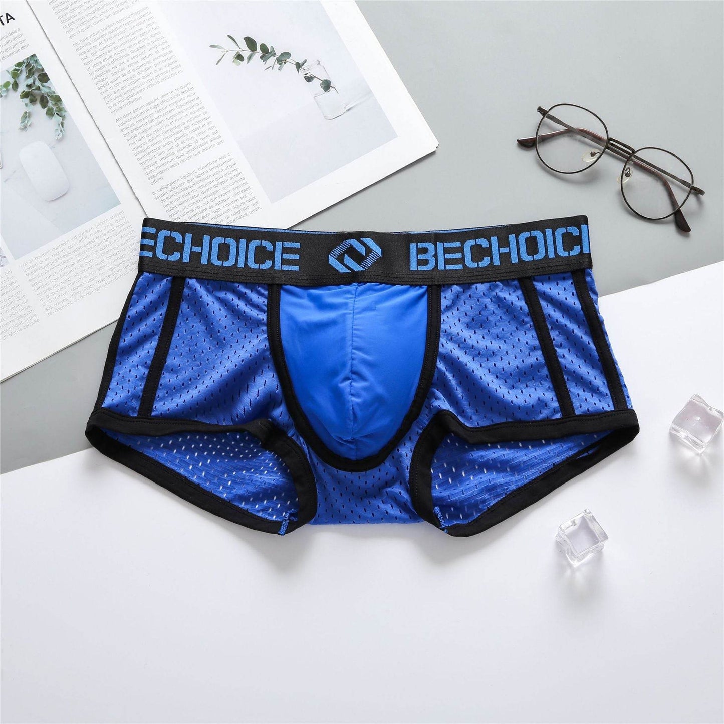 Buycenter Low Waist Mesh Underwear - Breathable Comfortable Boxers for Men - Buy Center US