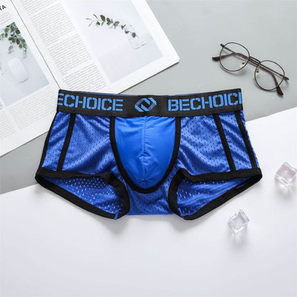 Buycenter Low Waist Mesh Underwear - Breathable Comfortable Boxers for Men - Buy Center US