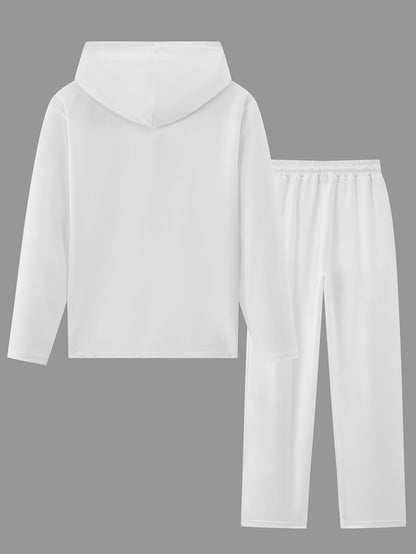 Casual Men's 2-Piece Set - Hooded Sweatshirt & Drawstring Pants - Buy Center US