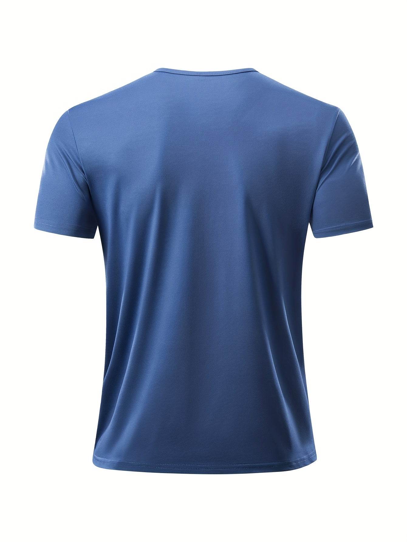 Wowell Men's Lightweight Short-Sleeve Henley Shirt - Breathable Polyester Blend - Buy Center US