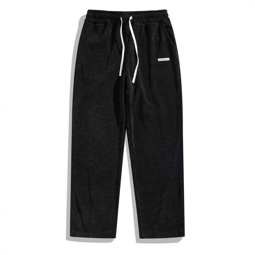 European Size Men's Corduroy Casual Pants - Creamy White, Black, Navy - Buy Center US