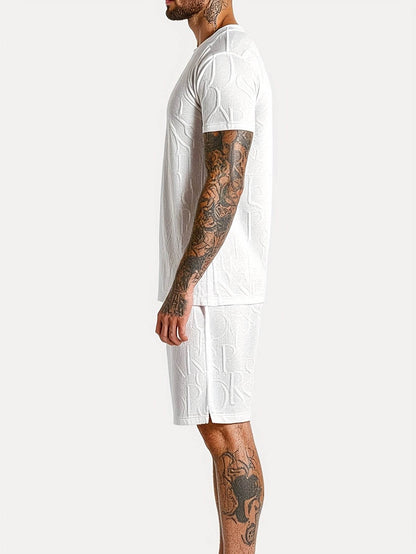 European-American Style Men's Fashion Set - Short Sleeve T-Shirt & Shorts - Buy Center US
