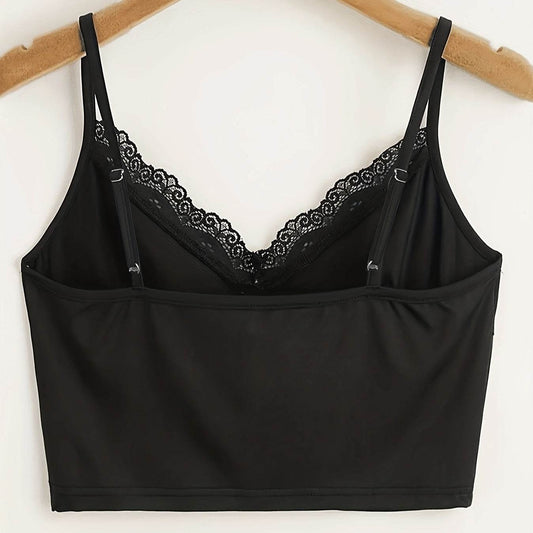 Ladies' Sexy Lace Camisole Vest - Solid Color, Sleeveless Casual Top - Buy Center US